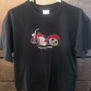 Woman’s motorcycle or short sleeve shirt